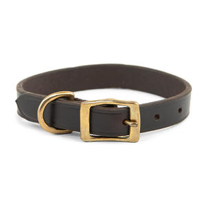 Collier pour chien en cuir de vachette robuste avec boucle de verrouillage métallique, réglable, durable, respirant, pour l'entraînement - Product Image 1