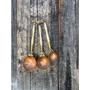 Ensemble de cuillères à mesurer en cuivre forgé à la main, 4 pièces, manche torsadé, outils de cuisine en métal, cuillère à mesurer durable - Product Image 6