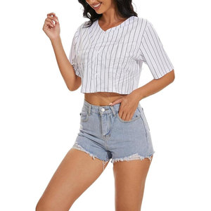 100% Polyester Material Women <b>Crop</b> <b>Top</b> Jersey For Sports Wear Hot Sale Best Quality Women Baseball <b>Crop</b> <b>Top</b> - Product Image 6
