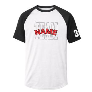 Camiseta de Béisbol Personalizada para Adultos, Manga Corta, Estilo Raglán, Malla Transpirable de Poliéster, Uniforme de Equipo, Venta al Por Mayor OEM - Product Image 1
