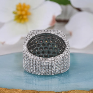 Bague pour homme en argent sterling 925 avec diamant Moissanite, style Hip Hop de luxe, entièrement sertie, clarté VVS, bijou de déclaration, cadeau - Product Image 3