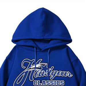 Sudadera con capucha oversize para hombre con cremallera, lavado ácido, bordado, patchwork, pedrería y apliques de mono, estilo moda urbana otoño 2026 - Product Image 5
