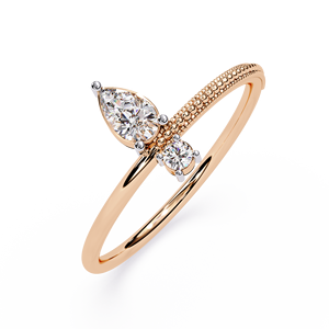 Anillo Solitario de Diamante Cultivado en Laboratorio, Corte Redondo Refinado, en Oro de 10K, Certificado IGI, Anillo Elegante para un Estilo Romántico Moderno - Product Image 3