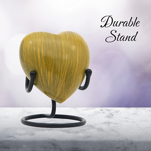 Heart Shape Aluminum Cremation Urn Ashes Keepsake <b>Mini</b> Memorial Funeral Eco-Friendly Handmade Durable Modern Luxury Tabletop - Product Image 3