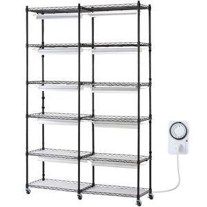 Scaffale per Piante a 6 Livelli Grande e Alto con Luce di Crescita a Spettro Completo 3000K 200W per Interni - Product Image 1