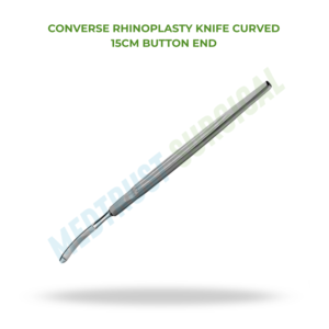 Bisturí de Rinoplastia Curvo Converse de 15 cm con Extremo de Botón, Bisturí Quirúrgico para Cirugía Plástica ORL, Instrumento de Acero Inoxidable - Product Image 2