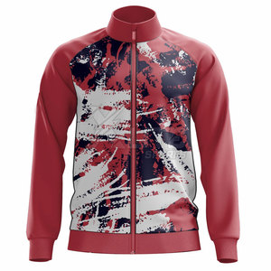 Survêtement de football d'hiver athlétique, veste zippée, pantalon à taille élastique, 100% polyester, léger, pour la course à pied, l'entraînement, la remise en forme, l'extérieur - Product Image 3