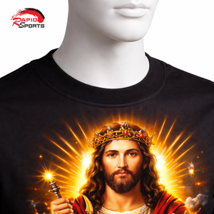 Camiseta Cristiana Personalizada para Hombre, 100% Algodón, con Diseño de Jesús, Antiarrugas, Transpirable, Manga Corta, Cuello Redondo, Casual - Product Image 4