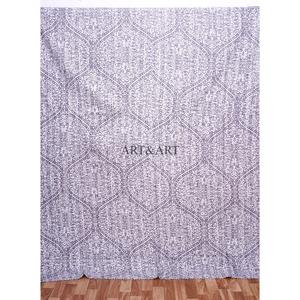 ผ้าคลุมเตียงคันธาทำมือจากอินเดีย ผ้าฝ้าย 100% พิมพ์ลายดอกไม้ด้วยมือ น้ำหนักผ้า 220 กรัม คุณภาพสูง ART&ART - Product Image 1