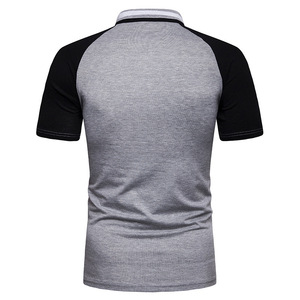 เสื้อโปโลแขนสั้นผู้ชาย สีพื้น ผ้าถัก คอตตอน สวมใส่สบาย ระบายอากาศได้ดี ทรงปกติ สีดำและสีเทา - Product Image 5