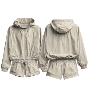 Unisex Windbreaker Shorts Sets Rain Waterproof Shorts Two Piece 100% Nylon <b>Wind</b> <b>Breaker</b> Shorts Suit Women - Product Image 1