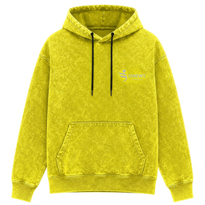 SINEWY SPORTS Men's Washed Cotton Breathable 300g Hoodie Solid Color Casual Autumn Wear Front Pocket Drawstring Hood Regular Fit - Product Image 3