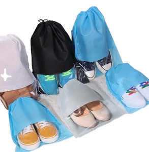 Recyclable Drawstring Non-Woven <b>Packaging</b> <b>Bags</b> with Heat Press Sealing Offset Printing Shoe Textile Storage <b>Bag</b> Eco Custom - Product Image 1