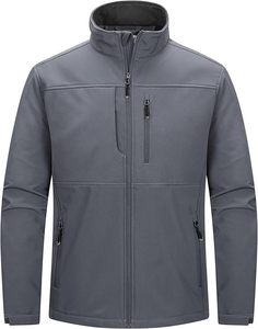 Chaqueta Softshell Impermeable para Hombre, Forro Polar Cálido, Cortavientos Ligero, para Viajes, Senderismo, Golf - Product Image 1
