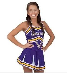 Custom Cheerleading Uniform Set Women Girls Polyester Cheerleader Outfit Crop Top Pleated <b>Skirt</b> Team Sports Wear OEM Logo - Product Image 6