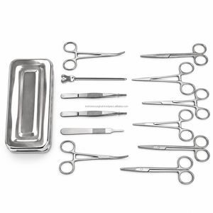 Kit de 13 instruments de chirurgie mineure avec boîte en acier inoxydable pour cliniques, outils personnalisés, fournisseur en gros - Product Image 2