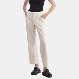 Pantalones vaqueros de mujer OEM vintage de pierna ancha, de talle alto, de mezclilla elástica, al por mayor - Product Image 3