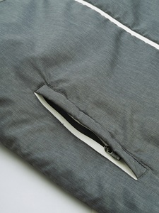 Blouson de sport pour homme à blocs de couleur, col montant, fermeture éclair frontale, coupe-vent, style sportif, pour l'automne, coupe régulière, mélange polyester-coton - Product Image 5