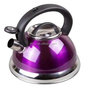Alexa 3.0 Qt. Stainless Steel Stove Top Whistling Tea <b>Kettle</b> Water <b>Kettle</b> <b>Camp</b> <b>Kettle</b> in Purple Color - Product Image 4