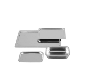 Bandeja Redonda Grande de Metal Brillante para Alimentos y Frutas, Bandeja de Metal de Acero Inoxidable de Alta Calidad, Bandejas de Metal para Servir Alimentos para el Hogar - Product Image 5