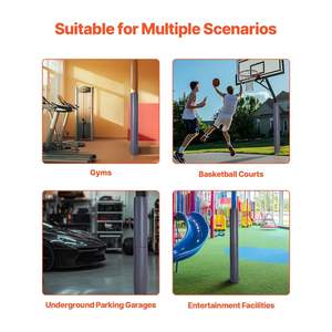Heavy Duty 71-Inch Tall Basketball <b>Pole</b> Pad 1.2-Inch Thick Waterproof All-Weather Protective <b>Wrap</b> for 2-6.3 4.5x4.5 Inch Square - Product Image 6