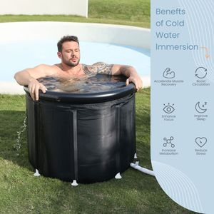 Vasca da Bagno Ghiacciata XXL Resistente - 102 GL Piscina Portatile con Design Multilivello e Pieghevole per Trattamenti Fitness all'Aperto - Product Image 3