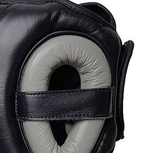 Custom Logo Eco-Friendly Breathable Kickboxing Headguards Personalized Leather Face Protector Helmet Martial Arts <b>Training</b> OE - Product Image 3