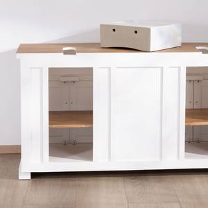 Mueble de baño doble Vandana Royal Spirit en acacia natural y blanco - Product Image 6