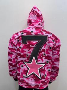 Sudadera con Capucha de Alta Calidad, 100% Algodón, Secado Rápido, 430g, Cierre de Cremallera de 1/4, Logotipo Bordado por Sublimación, Estilo Urbano, Diseño Camuflaje - Product Image 5