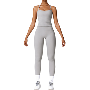 Conjunto de Ropa Deportiva de Yoga con Logotipo Personalizado para Mujer, Conjunto de Sujetador Deportivo y Leggings, Ropa Deportiva - Product Image 6