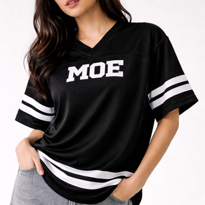 Streetwear Crop Oversized Vintage Boxy Fit American Football Jerseys <b>Mesh</b> T-shirt Custom Unisex OEM Private Label Anti-Bacterial - Product Image 3