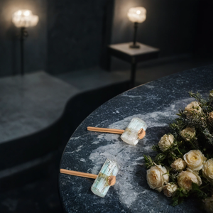 Vente chaude 14K Or Jaune Style Ethnique À La Main Fine Boucles D'oreilles Unisexe Aigue-Marine Hoop Boucles D'oreilles pour Mariages Fêtes Cadeaux - Product Image 1