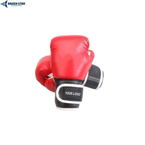 PU Leather Training Boxing Gloves, Adjustable Wrist <b>Strap</b> Sparring Gloves for Men Women - Product Image 2