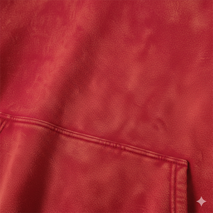 Sweat-shirt à capuche rouge vintage pour homme, de haute qualité, en molleton de coton épais, coupe oversize, streetwear personnalisé, vierge - Product Image 5