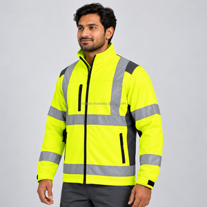Casual Fashion Reflective Waterproof Safety Work Wear <b>Jacket</b> For <b>Men</b> <b>Yellow</b> Security With Shipment And Delivery Workwear <b>Jacket</b> - Product Image 6