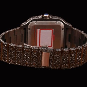 นาฬิกาหรูฮิปฮอปประดับเพชรโมอิสซาไนต์เต็มเรือน ระบบกลไก VVS ผ่านการทดสอบเพชร สำหรับผู้ชาย ดีไซน์ทันสมัย - Product Image 4