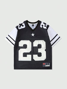 Nueva Camiseta de Verano para Mujer, Estilo Y2K, Informal, Retro, Hip Hop, Cuello en V, Holgada, Transpirable y de Secado Rápido - Product Image 5