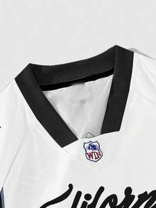 Camiseta Deportiva de Fútbol Americano de Malla Estilo Urbano para Hombre, Talla Grande, Transpirable, de Poliéster, Informal, Fabricación Personalizada - Product Image 5