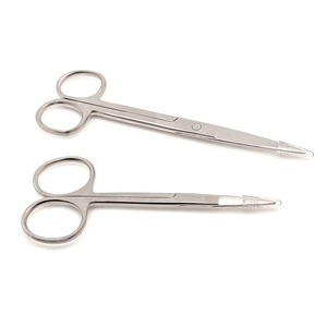Tijeras Dentales de Punta Recta de Acero Inoxidable, Instrumento Médico y de Laboratorio para Cortar Suturas Quirúrgicas - Product Image 1