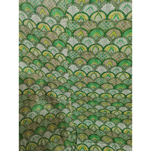 <b>Green</b> Yellow White Patterned Cotton Blanket Reversible Quilt Home Decor For Women Adults gift for her - Product Image 3