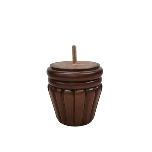 High-End Wooden Furniture Legs Solid Wood Round Shape for Sofa Cabinet Replacement OEM Solid Wood Round Furniture Legs - Product Image 1