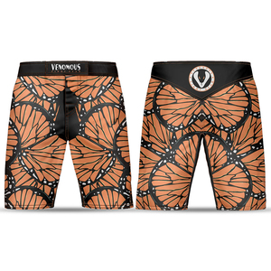 Shorts de combat MMA unisexe à imprimé numérique papillon, taille mi-haute, séchage rapide, en toile, décontractés - Product Image 1