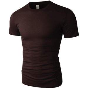 T-shirt à manches courtes pour homme, col rond, noir, 100% coton, respirant, uni, coupe ajustée pour adultes - Product Image 2