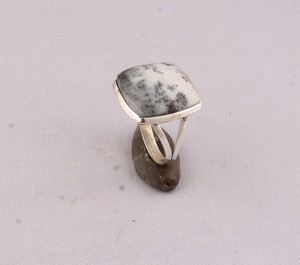 Natural Dendritic <b>Opal</b> <b>Ring</b> 925 Sterling <b>Silver</b> One-of-a-Kind Landscape Gemstone <b>Ring</b> Handmade Artisan Jewelry Wholesale - Product Image 1