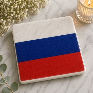 Sous-verre en marbre avec drapeau du Mexique, best-seller, décoration de table carrée en pierre de qualité supérieure, article cadeau moderne et élégant, design de qualité export, nouveauté. - Product Image 6