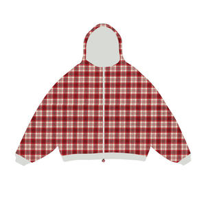 Sudaderas con capucha extragrandes de algodón polar con cremallera, personalizadas con estampado y bordado, diseño con estampado en relieve, para hombre, invierno, anti-bolitas - Product Image 2