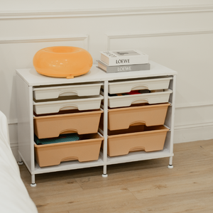 Minimalist 4-Layer <b>Plastic</b> Storage Cabinet With Drawers Rectangular Design For Multifunctional <b>Stacking</b> Unit - Product Image 2