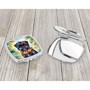 Espejo de maquillaje de viaje compacto Affenpinscher Luau espejo decorativo de bolsillo plegable de mano para regalo de mujeres y niñas - Product Image 3