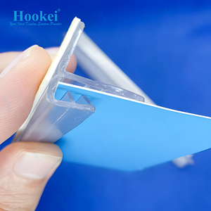 Porte-enseigne Usine Vente en gros Supergrip Plastique transparent PVC Publicité Étiquette de prix Porte-enseigne Marketing avec adhésif inférieur - Product Image 3