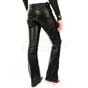 High Quality Latest Design <b>Men's</b> <b>Leather</b> <b>Pants</b> with Straight Mid Waist Custom Logo & Colors Wholesale Supply - Product Image 2